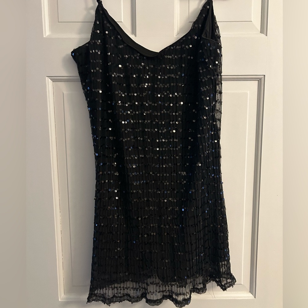 Black sequence dress